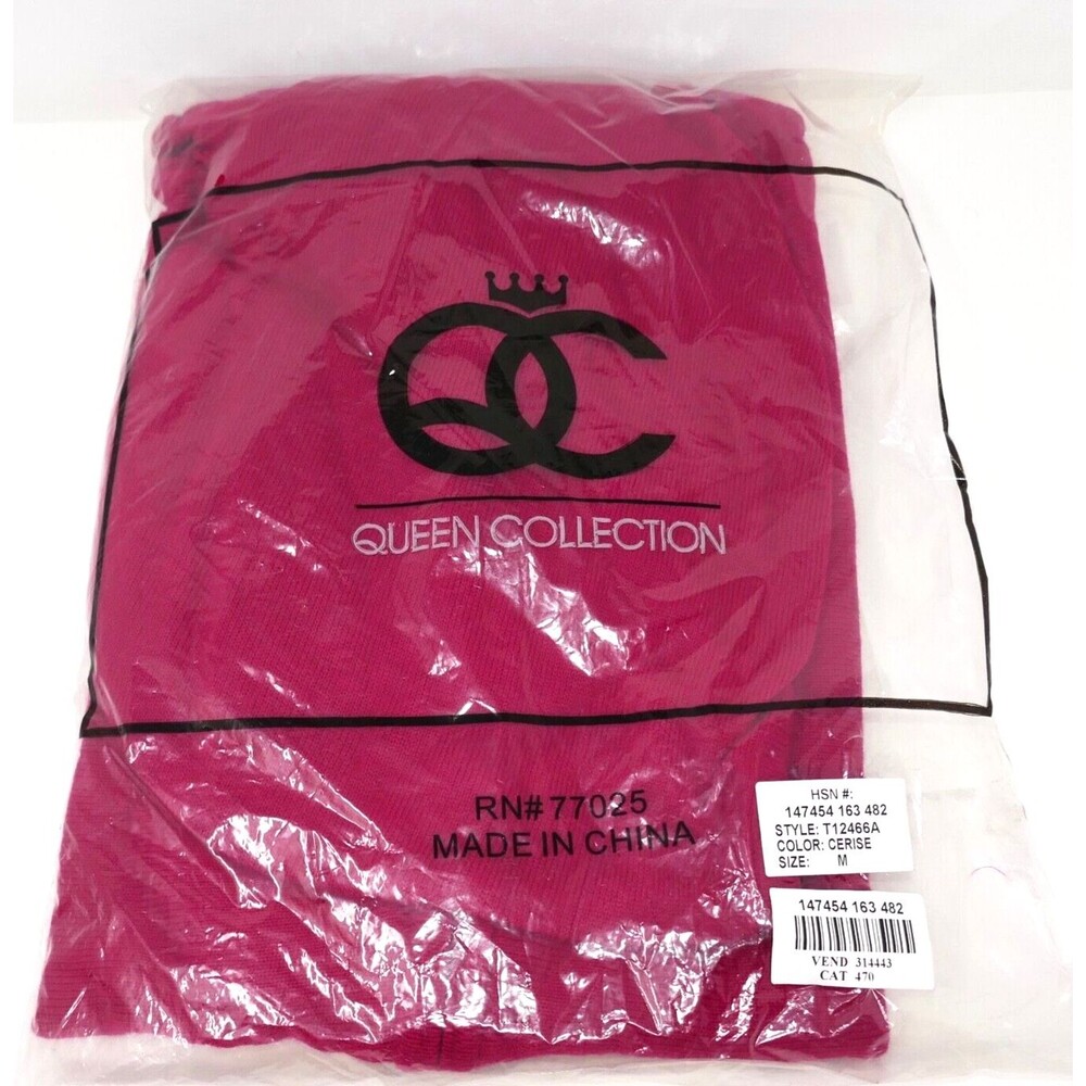 Queen Collection Zip-up Hooded Sweater Size M ~ Red